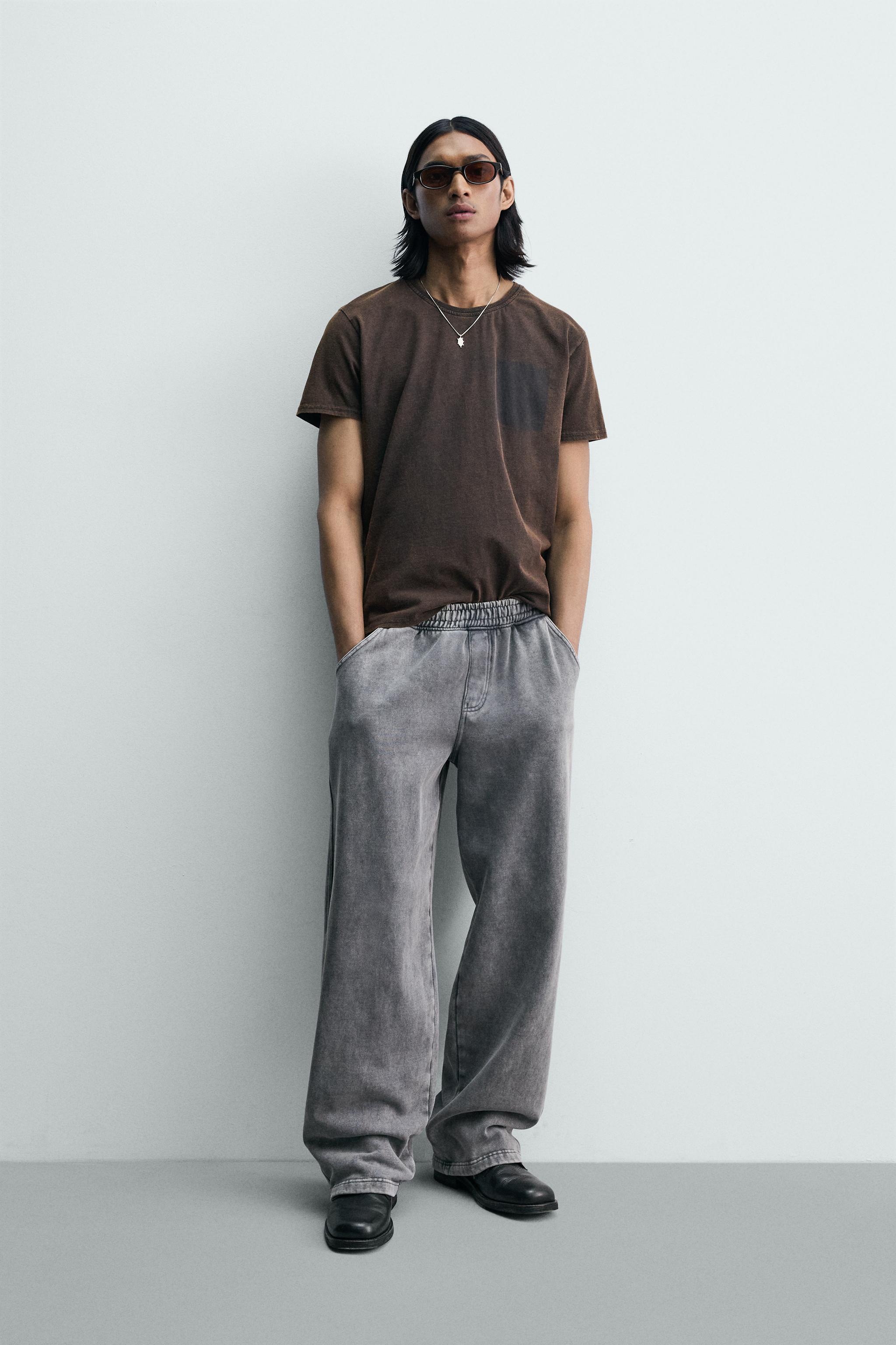 WASHED TEXT PRINT T-SHIRT